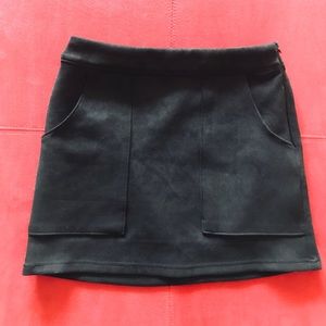 Suede miniskirt